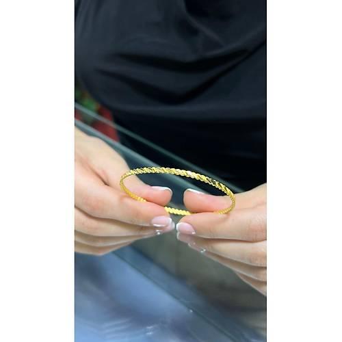 Burma Bilezik | 17 gr (Gram) İki Telli Adana Burma Bilezik 22 Ayar Altın